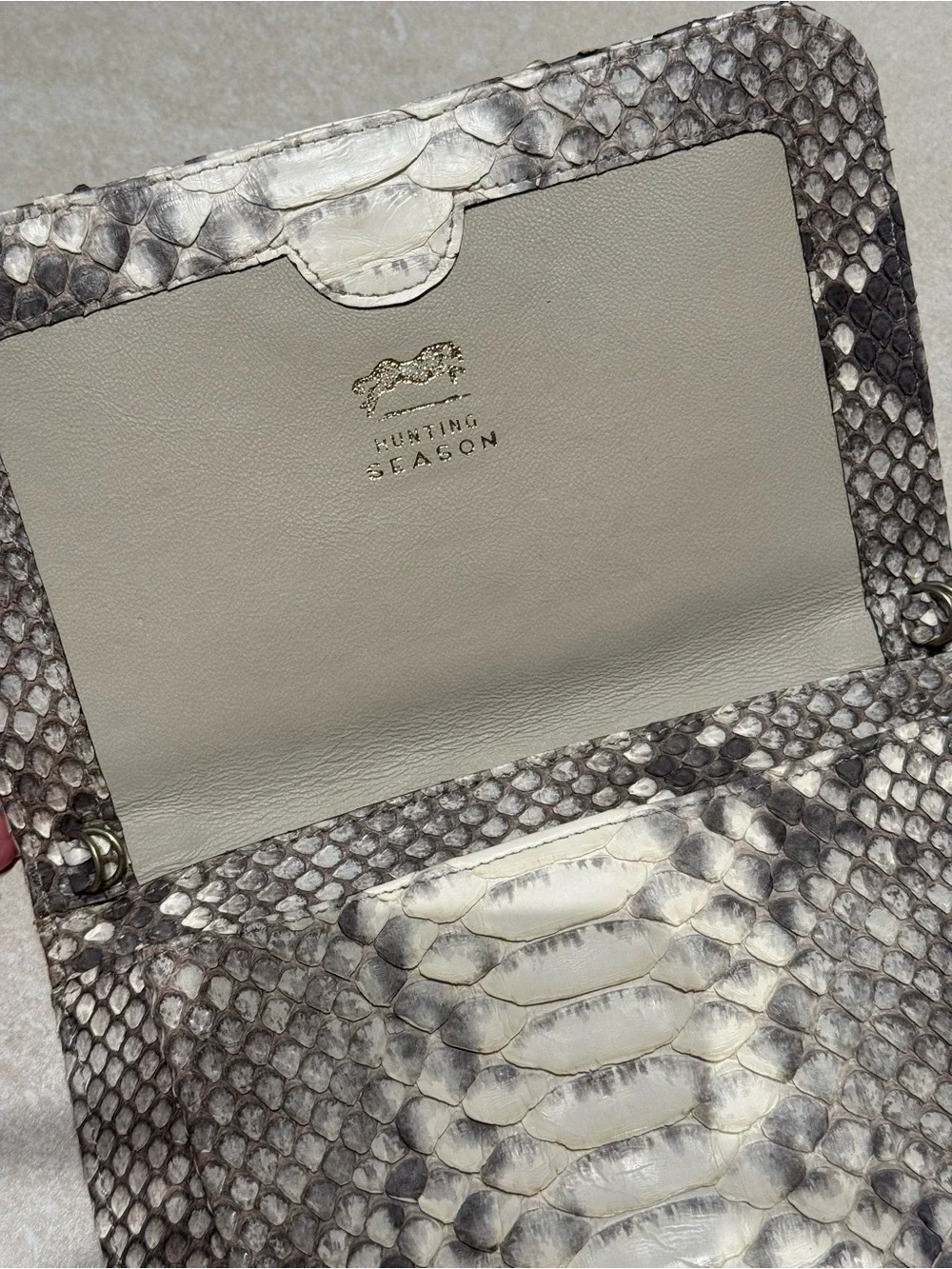 Hunting Season Natural Python Clutch - Picture 3 of 5